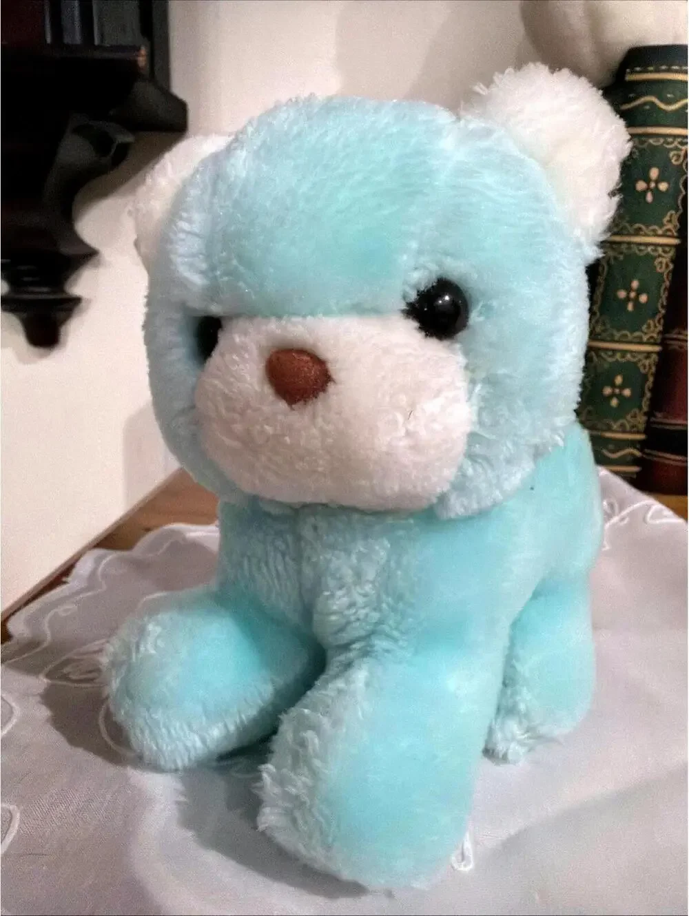 Rare Gund Vtg Disney Winnie the Pooh Bear Squeaker Plush 6” Blue Sears 1960s - Picture 2 of 10